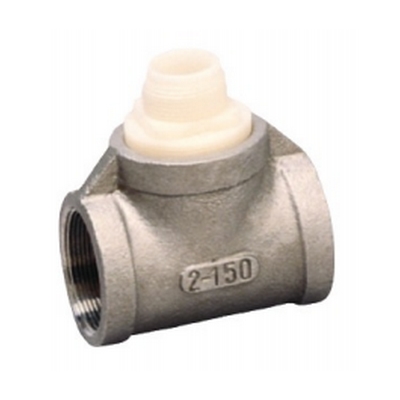 Threaded Tees with PVDF  Insert, 2", 316 SS